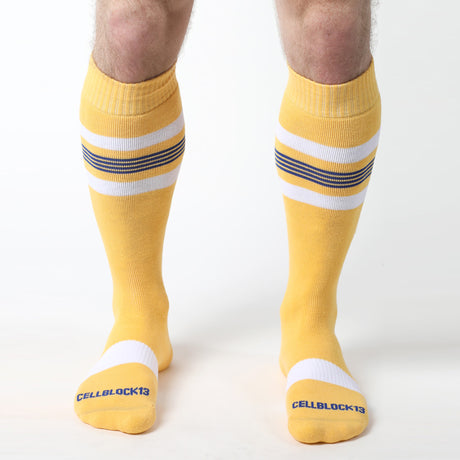 Cellblock 13 Tight End Knee High Socks Yellow