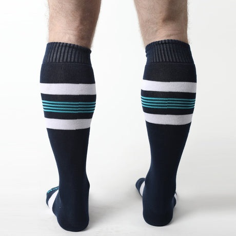 Cellblock 13 Tight End Knee High Socks Navy