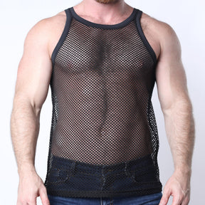 Timoteo Santorini Mesh Tank Top Black