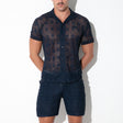 Code 22 Graphic Lace Shirt Navy