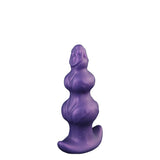 Purpleicious Liquid Silicone Knotted Butt Plug 5.9 Inch Small Purple