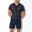 Code 22 Graphic Lace Polo Navy