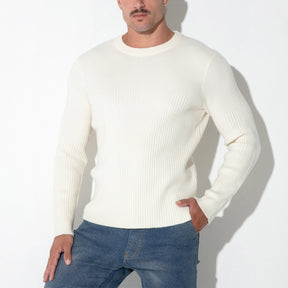 Code 22 Ribbed Sweater Off White