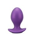 Purpleicious Liquid Silicone Eggs Butt Plug 4.3 Inch Medium Purple