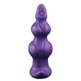 Purpleicious Liquid Silicone Knotted Butt Plug 8.1 Inch Large Purple