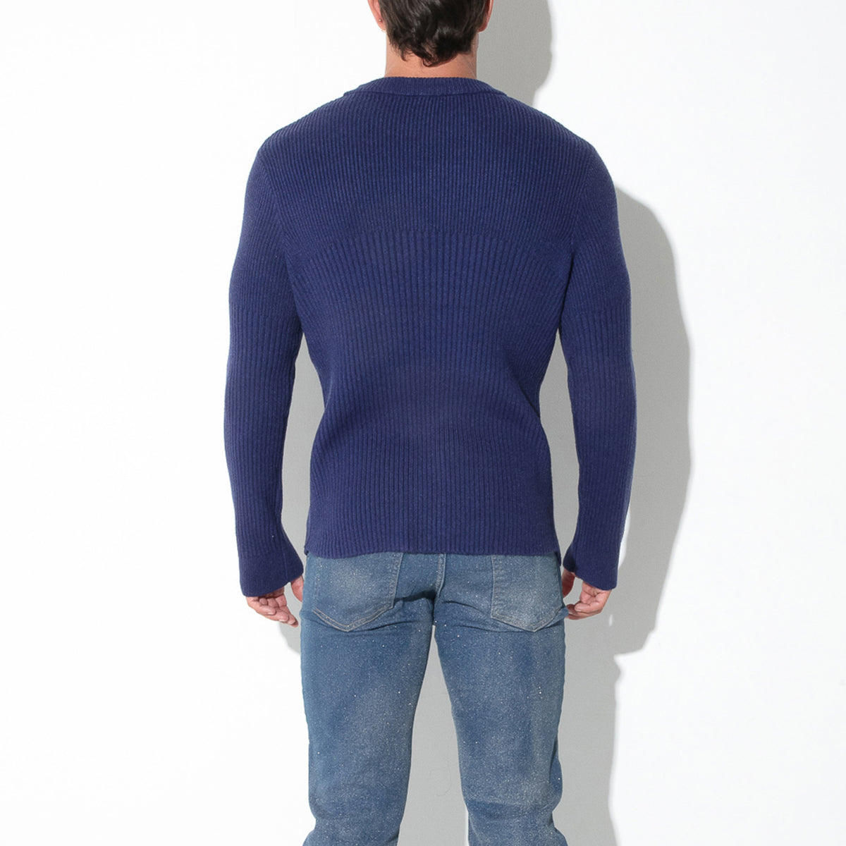 Code 22 Ribbed Sweater Navy