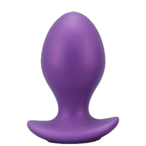 Purpleicious Liquid Silicone Eggs Butt Plug 6 Inch XL Purple