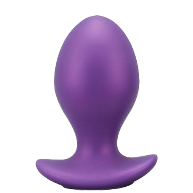 Purpleicious Liquid Silicone Eggs Butt Plug 6 Inch XL Purple