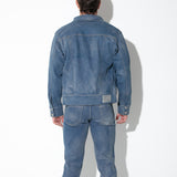 Code 22 Metallic Denim Jacket Silver