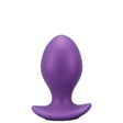 Purpleicious Liquid Silicone Eggs Butt Plug 3.6 Inch Small Purple