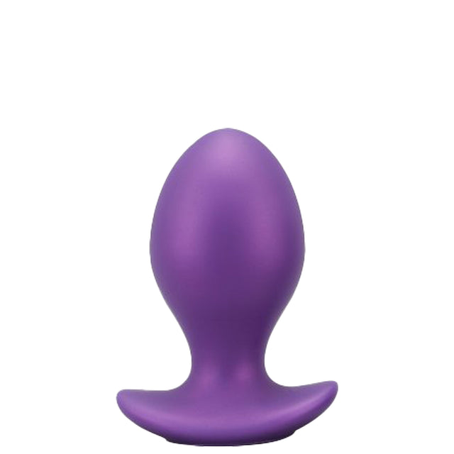 Purpleicious Liquid Silicone Eggs Butt Plug 3.6 Inch Small Purple