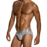 Modus Vivendi Ribbed Cotton Classic Brief Grey