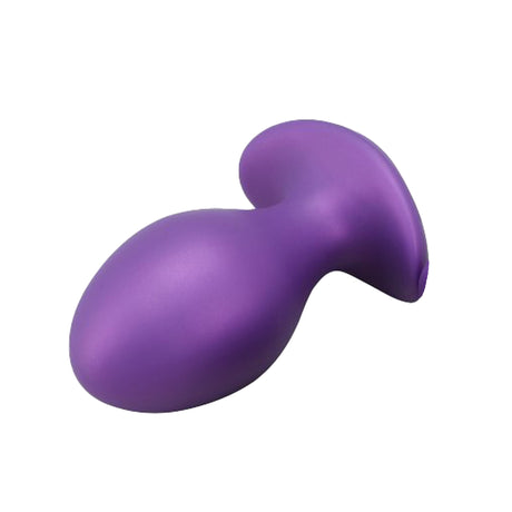 Purpleicious Liquid Silicone Eggs Butt Plug 4.3 Inch Medium Purple
