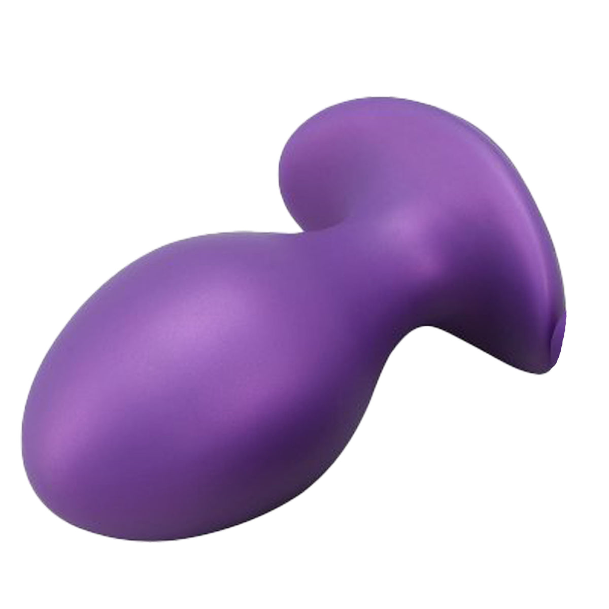 Purpleicious Liquid Silicone Eggs Butt Plug 6 Inch XL Purple