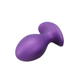 Purpleicious Liquid Silicone Eggs Butt Plug 3.6 Inch Small Purple