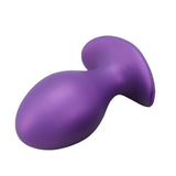 Purpleicious Liquid Silicone Eggs Butt Plug 5.1 Inch Large Purple