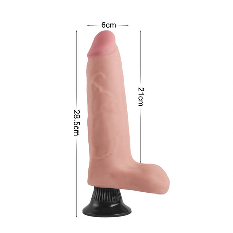 Extreme Dual Layer Realistic Vibrating Dildo 11.2"