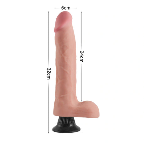 Extreme Dual Layer Realistic Vibrating Dildo 12.5"