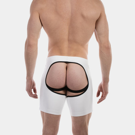 Barcode Berlin Chaps Short Jiho White Black