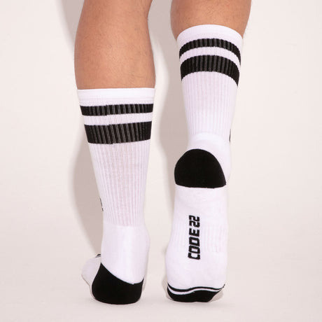 Code 22 Iconic Crew Socks White