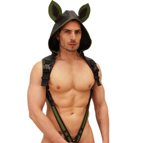 ROK Wild Dog Cockstrap Hood Black Army