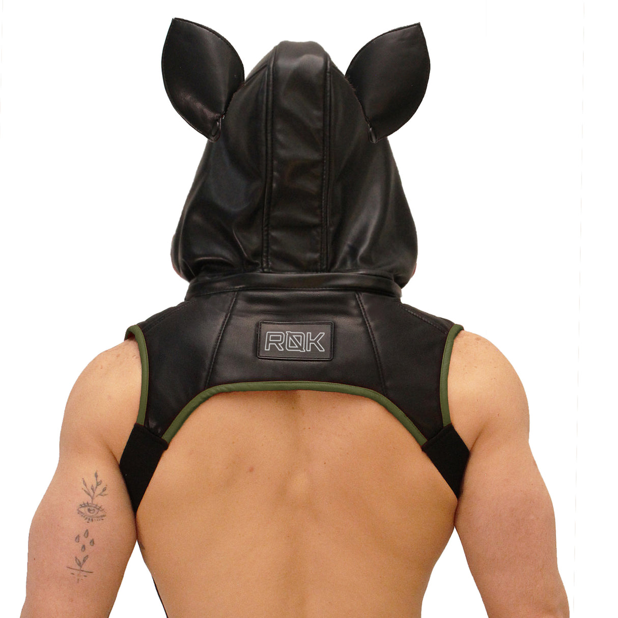 ROK Wild Dog Cockstrap Hood Black Army
