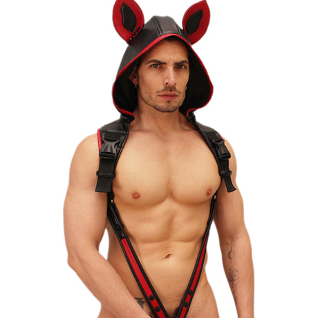 ROK Wild Dog Cockstrap Hood Black Red