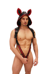 ROK Wild Dog Cockstrap Hood Black Red
