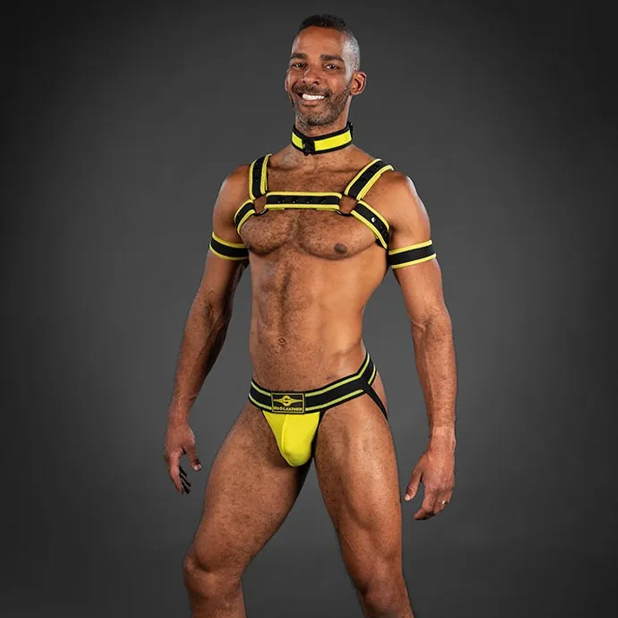 Mr S Leather Bold Colour Jockstrap Yellow