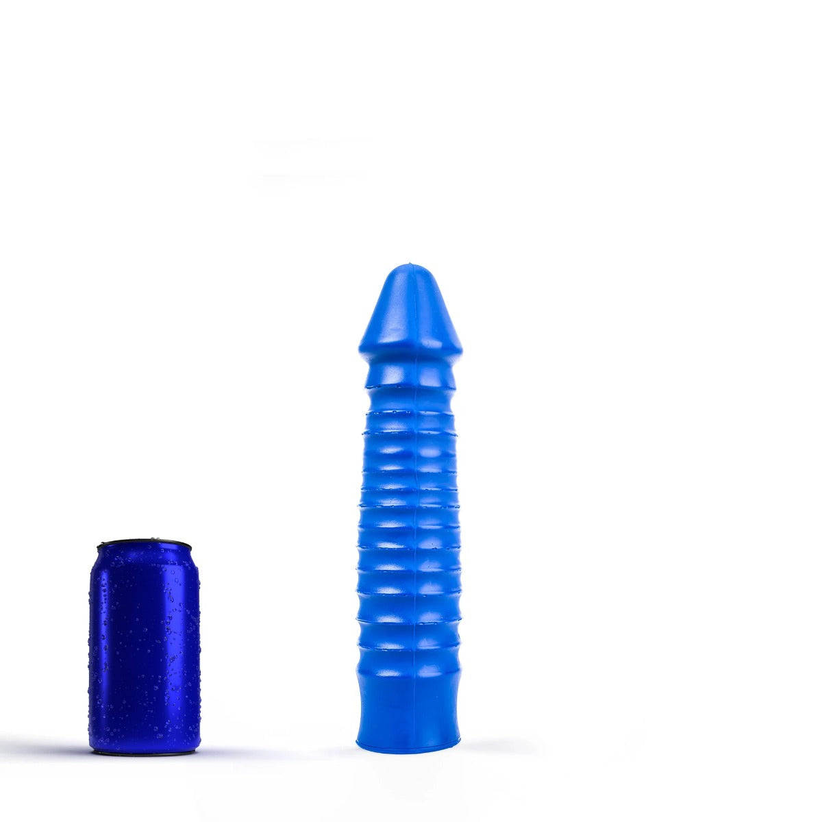 ruff GEAR Ribbed Dildo 10 Inch Blue