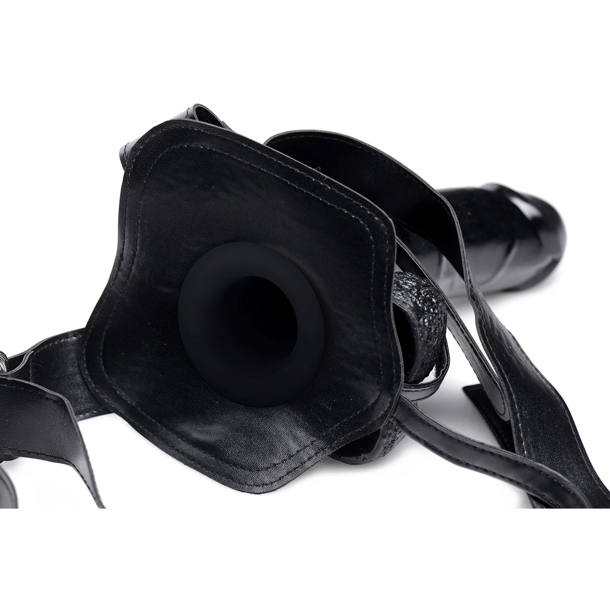 Master Series Magnum Hollow Strap On 9 Inch Black