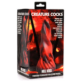 Creature Cocks Hell Kiss Twisted Tongues Silicone Dildo 7.4 Inch