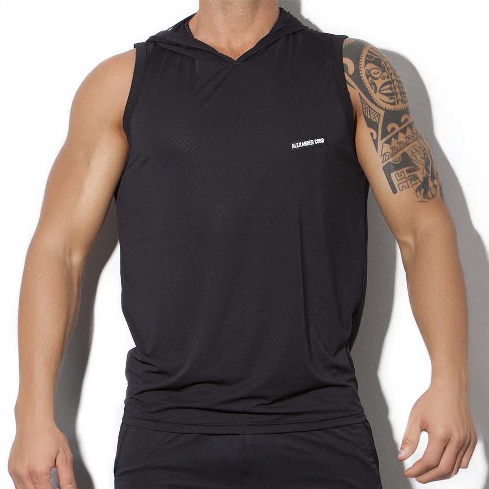 Alexander Cobb Sleeveless Sport Hoody Black