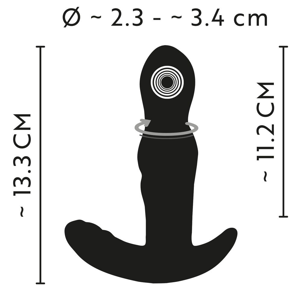 Anos Remote Control Rotating Prostate Plug Black