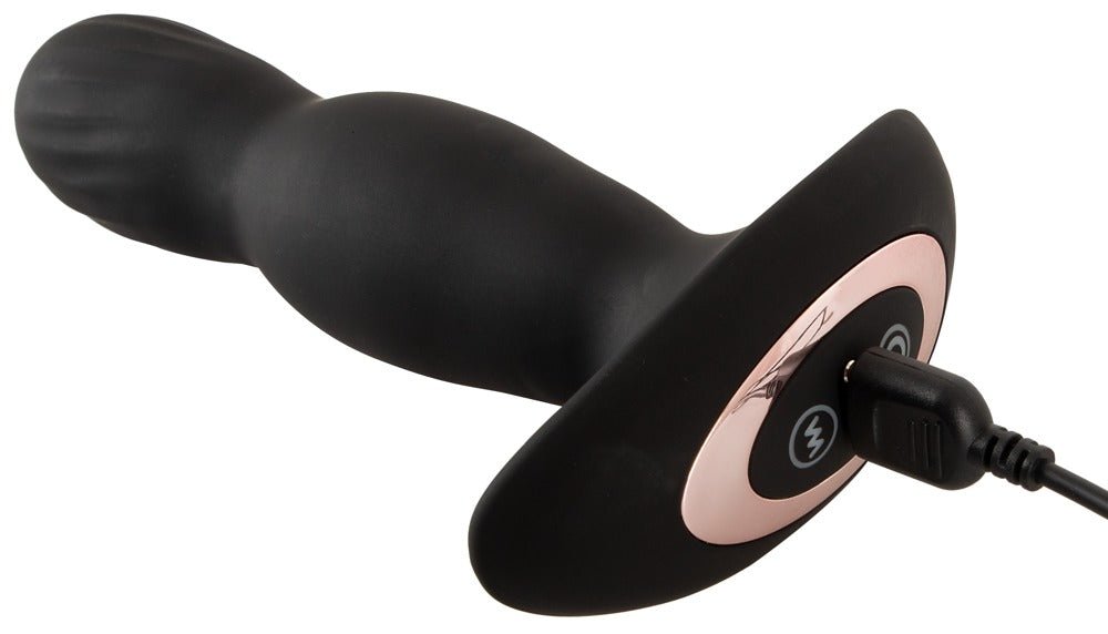 Anos Remote Control Inflatable Tip Butt Plug  5.75 Inch Black