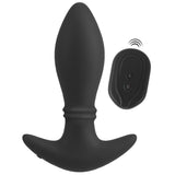 Anos Remote Control Moving Rings Butt Plug Black - FETCH