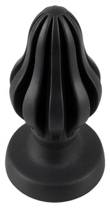 Anos Super Soft Liquid Silicone Butt Plug 4.25 Inch Black