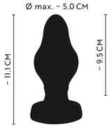 Anos Super Soft Liquid Silicone Butt Plug 4.25 Inch Black