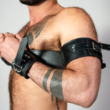 ruff GEAR Leather BOUND Arm Wrist Chest Restraint
