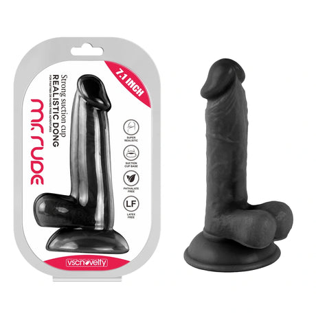Mr. Rude V1 Realistic Dong 7.1" Black