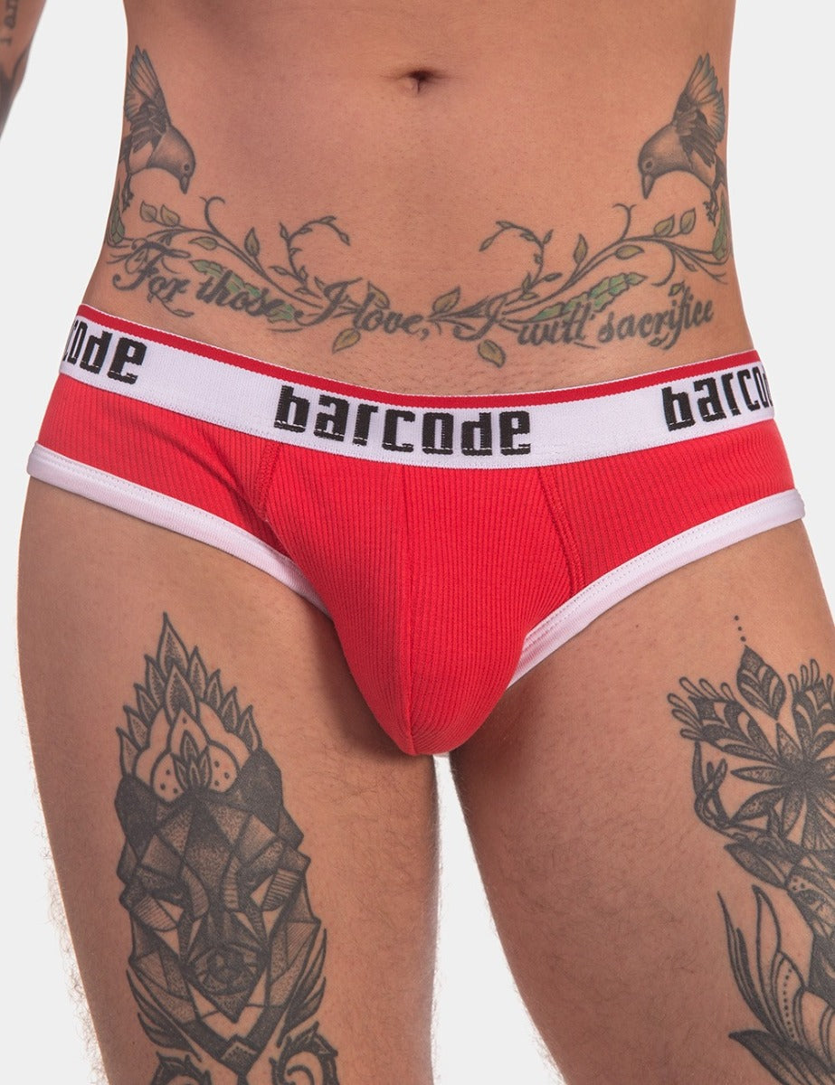 Barcode Berlin Backless Brief Maxime Red White