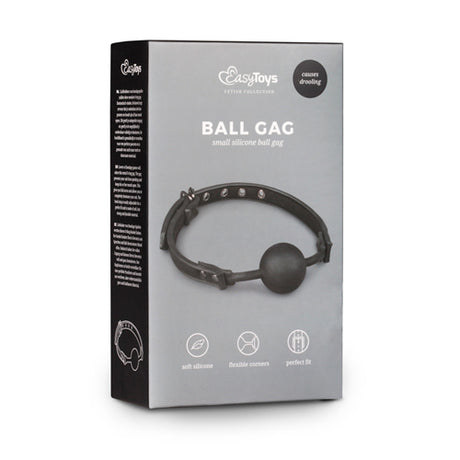 EasyToys Ball Gag with Silicone Ball Black