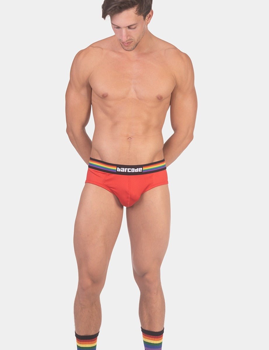 Barcode Berlin Backless Pride Brief Red