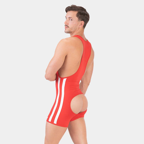 Barcode Berlin Backless Singlet Dastin Red White