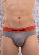 Barcode Berlin Basic Backless Brief Grey Orange