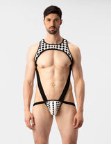 Barcode Berlin Body Harness Lola Black White - FETCH