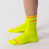 Barcode Berlin Festival Socks Neon Yellow Pink