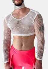 Barcode Berlin Fishnet Crop Florence White