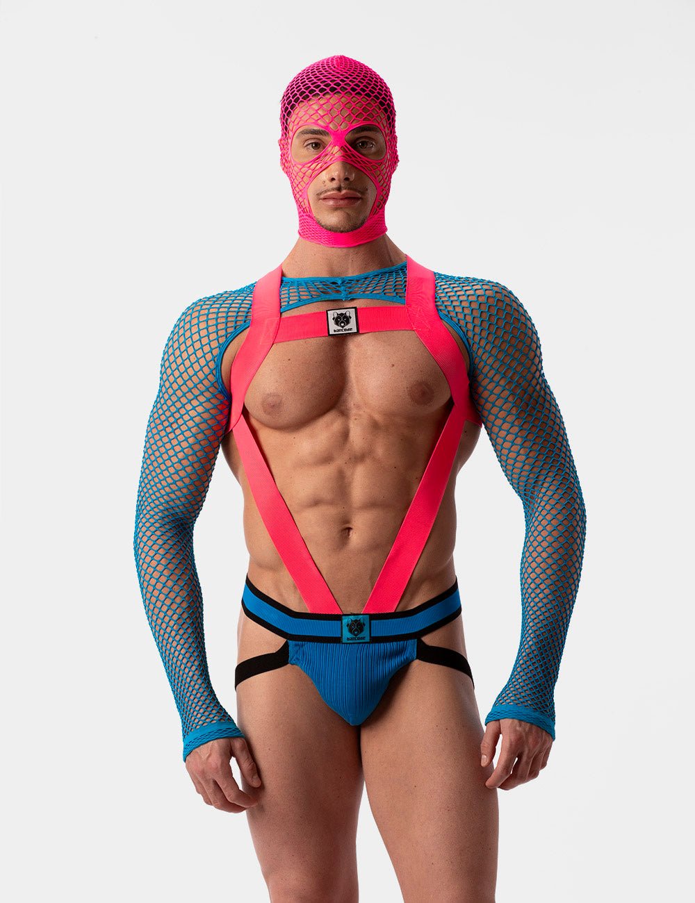 Barcode Berlin Fishnet Mask Sicily Neon Pink - FETCH