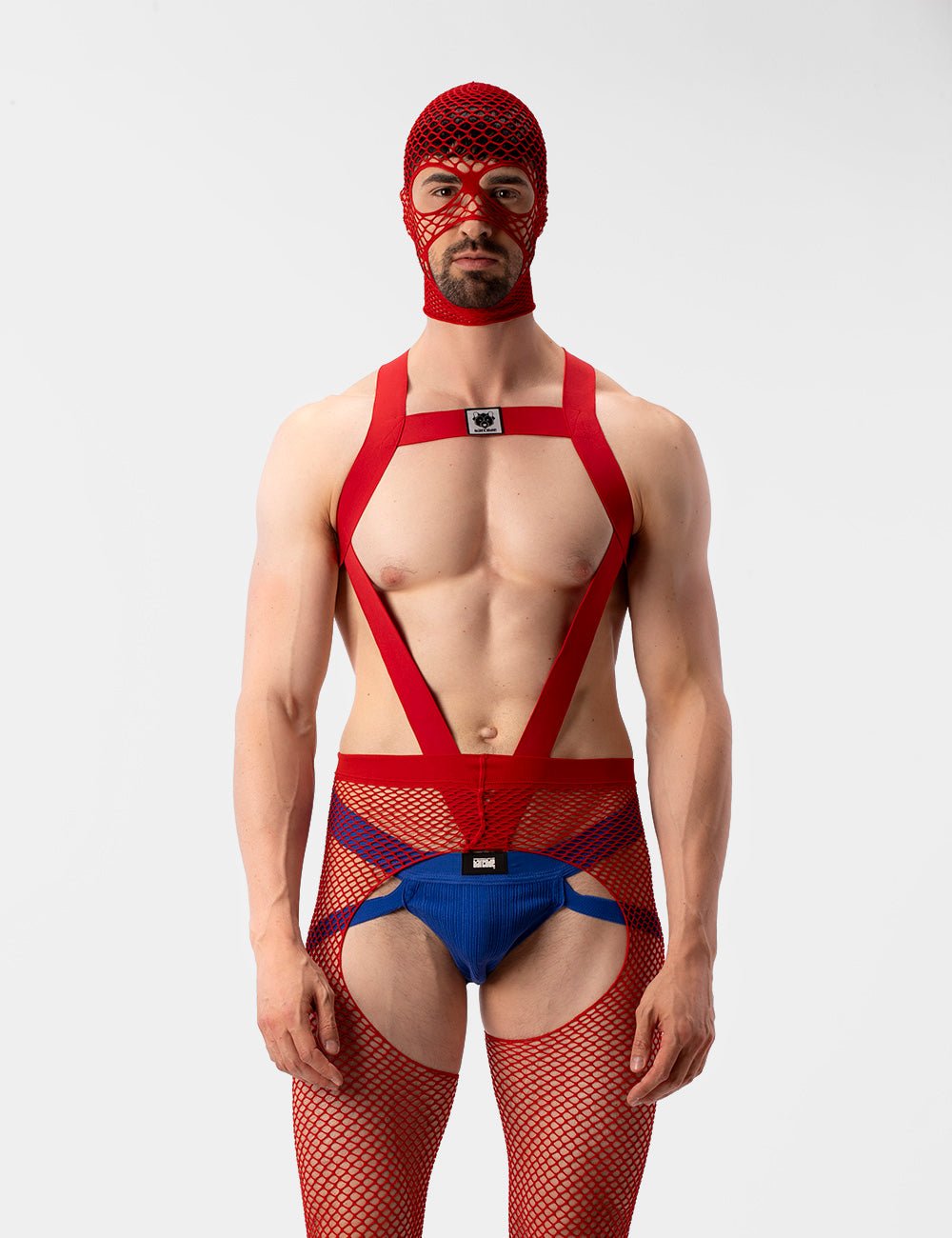 Barcode Berlin Fishnet Mask Sicily Red - FETCH